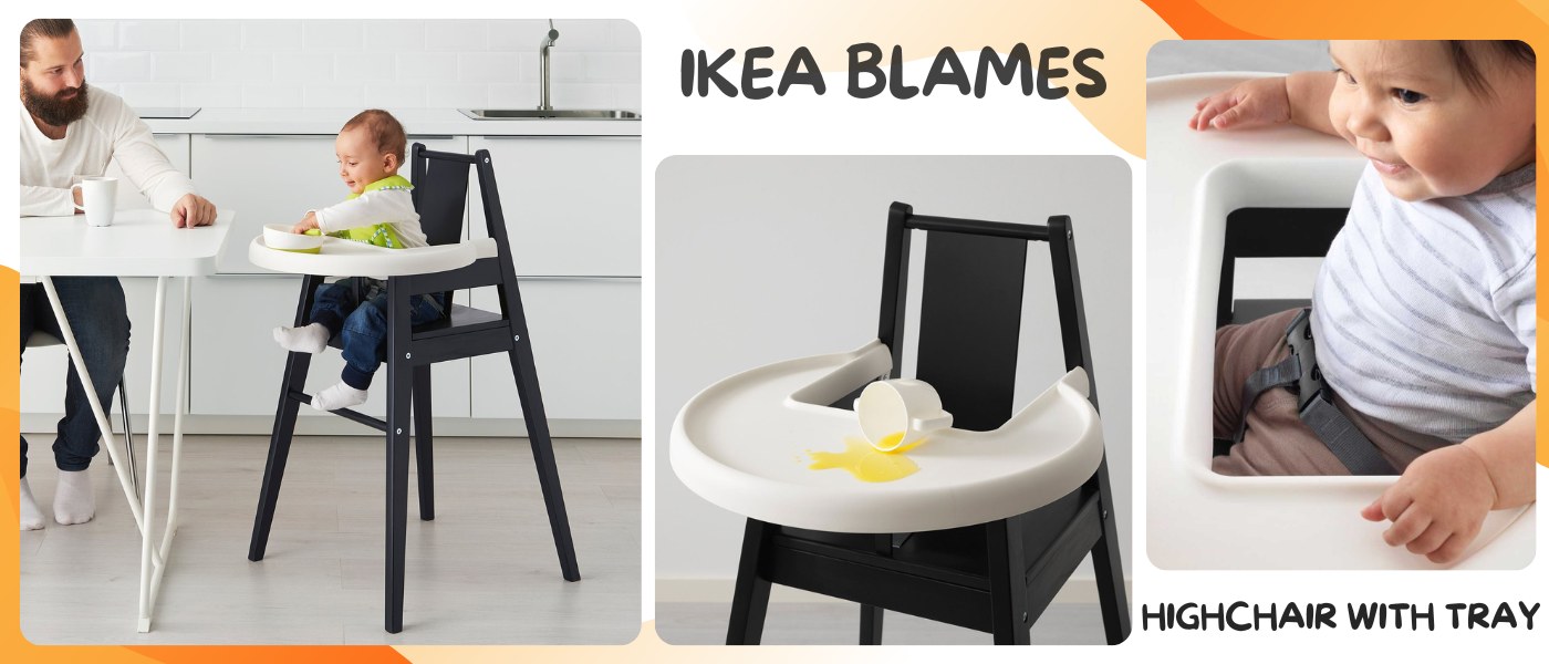 صندلی غذای کودک سینی دار ایکیا مدل IKEA BLAMES